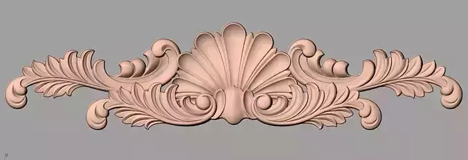 Door flower 3d relief models used for CNC router E001