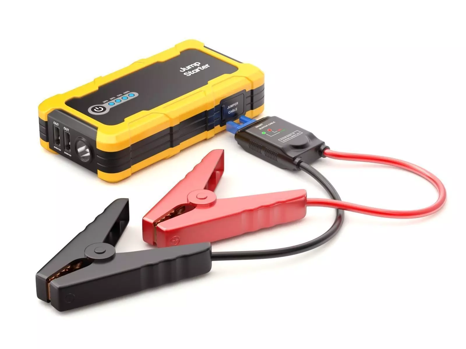 Modern Car Jump Starter Set 3D model