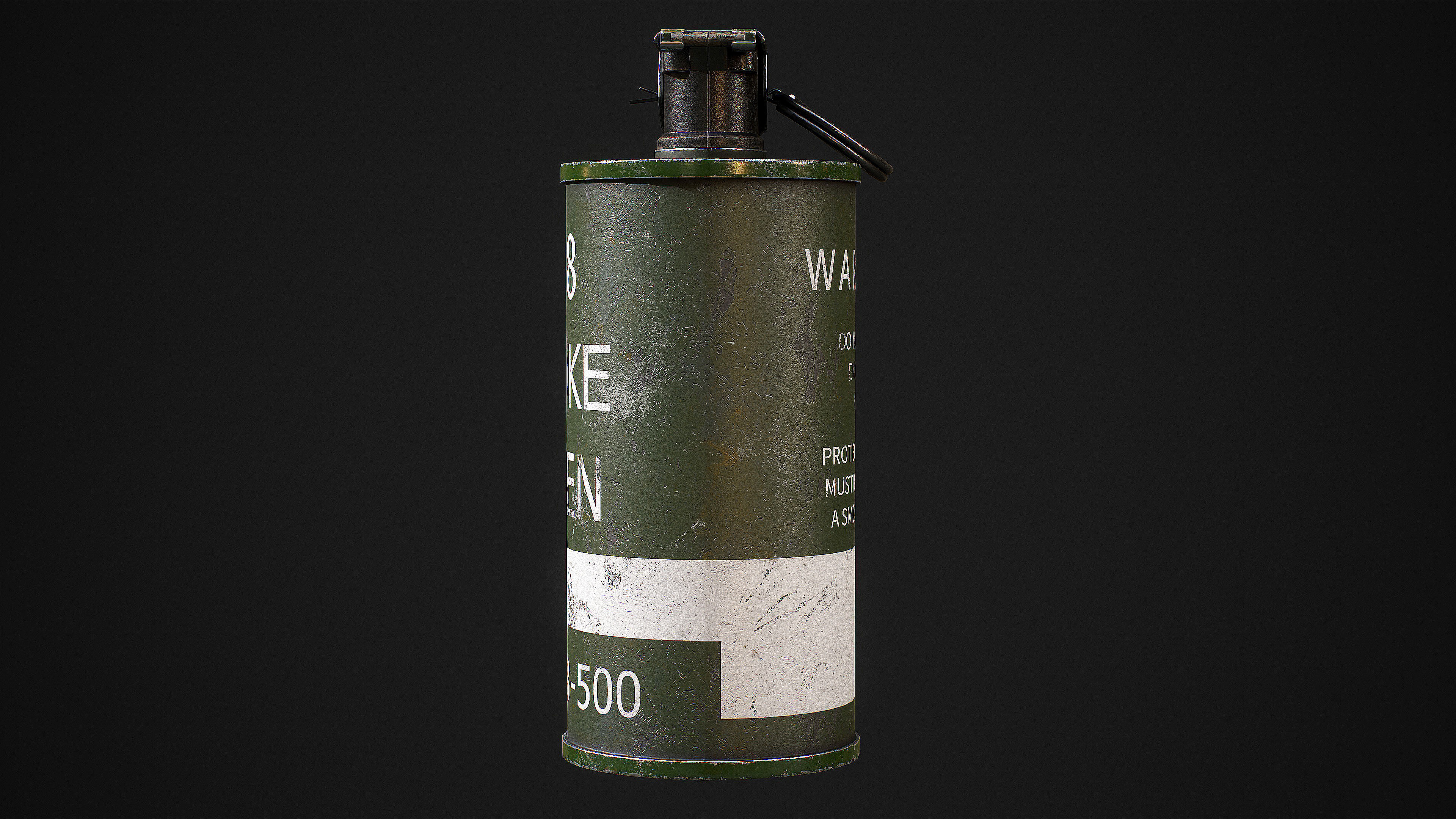 Smoke Grenade M18 Low-poly 3D model_3