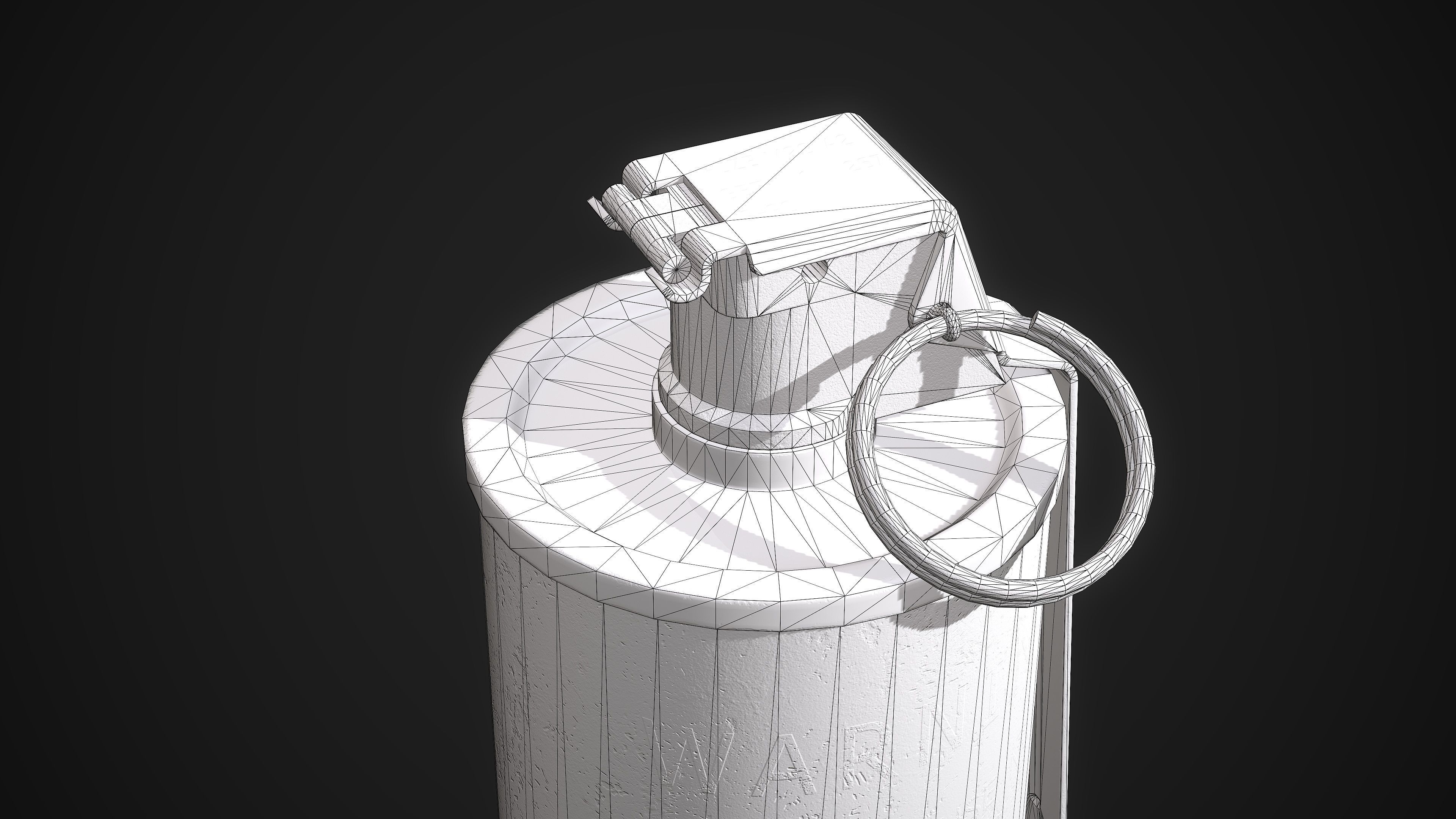 Smoke Grenade M18 Low-poly 3D model_21