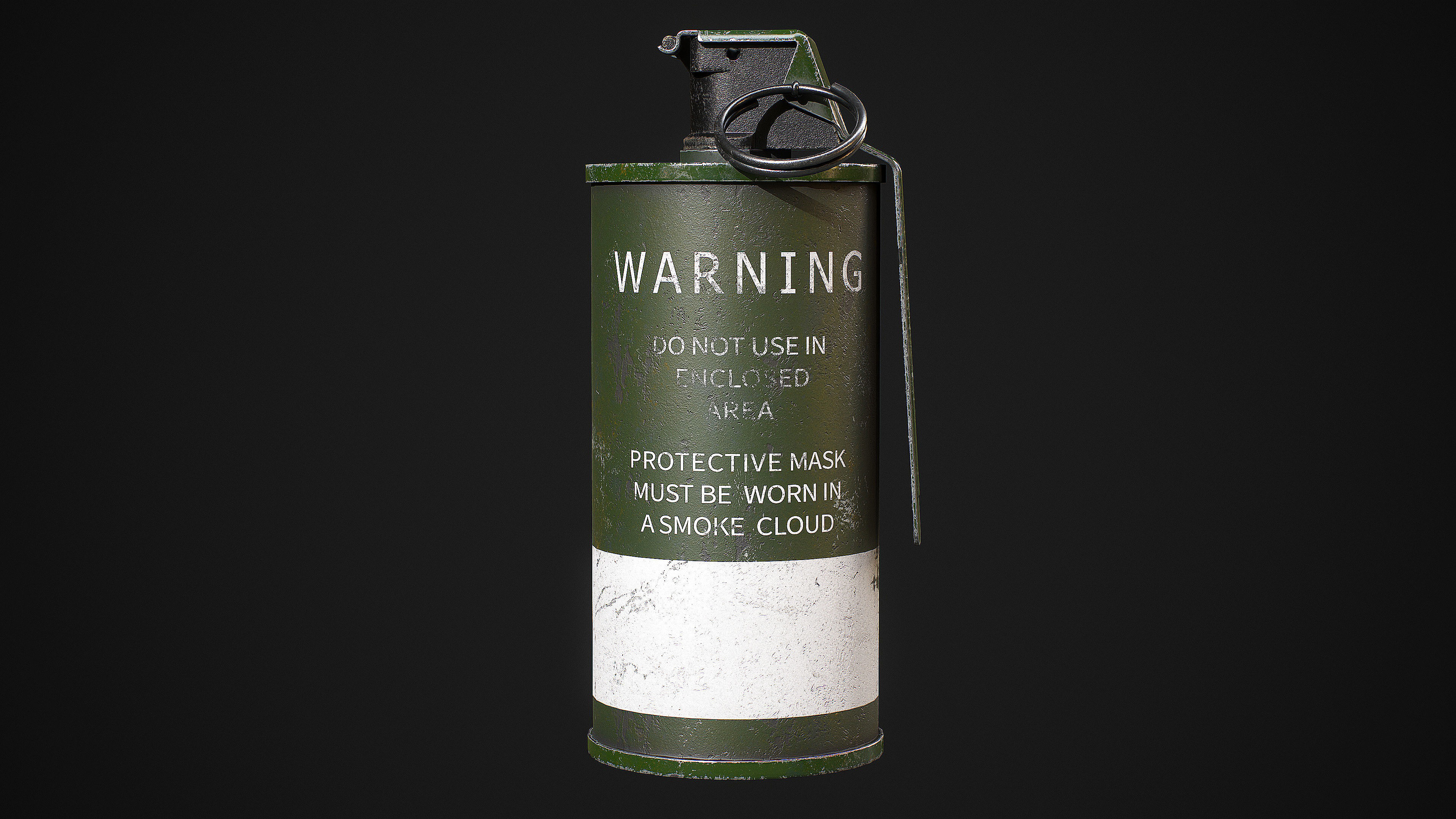Smoke Grenade M18 Low-poly 3D model_4