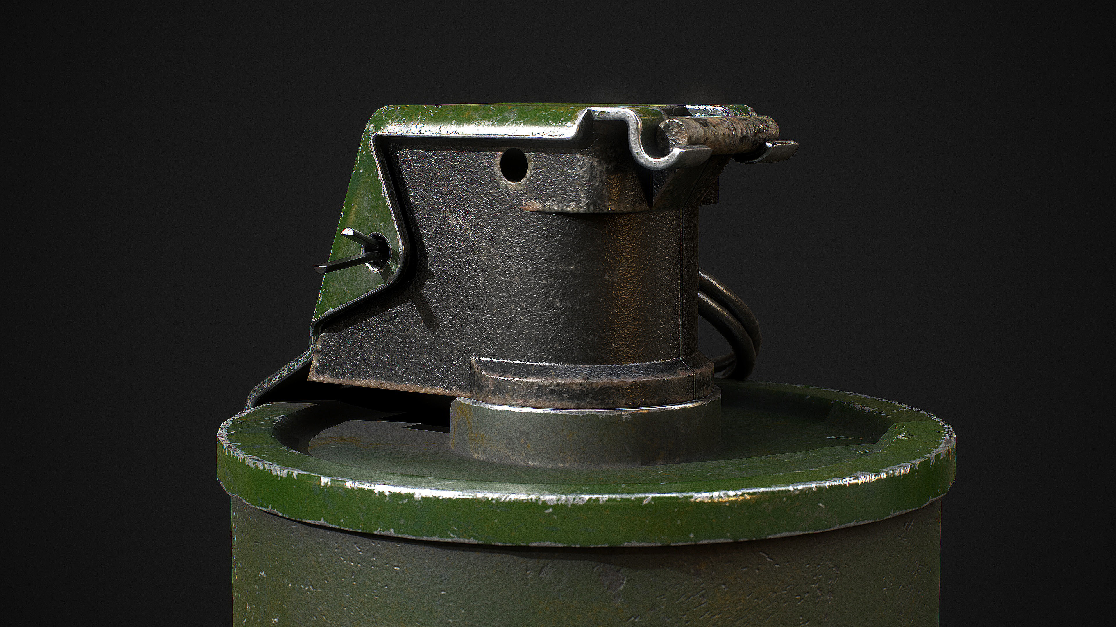 Smoke Grenade M18 Low-poly 3D model_8