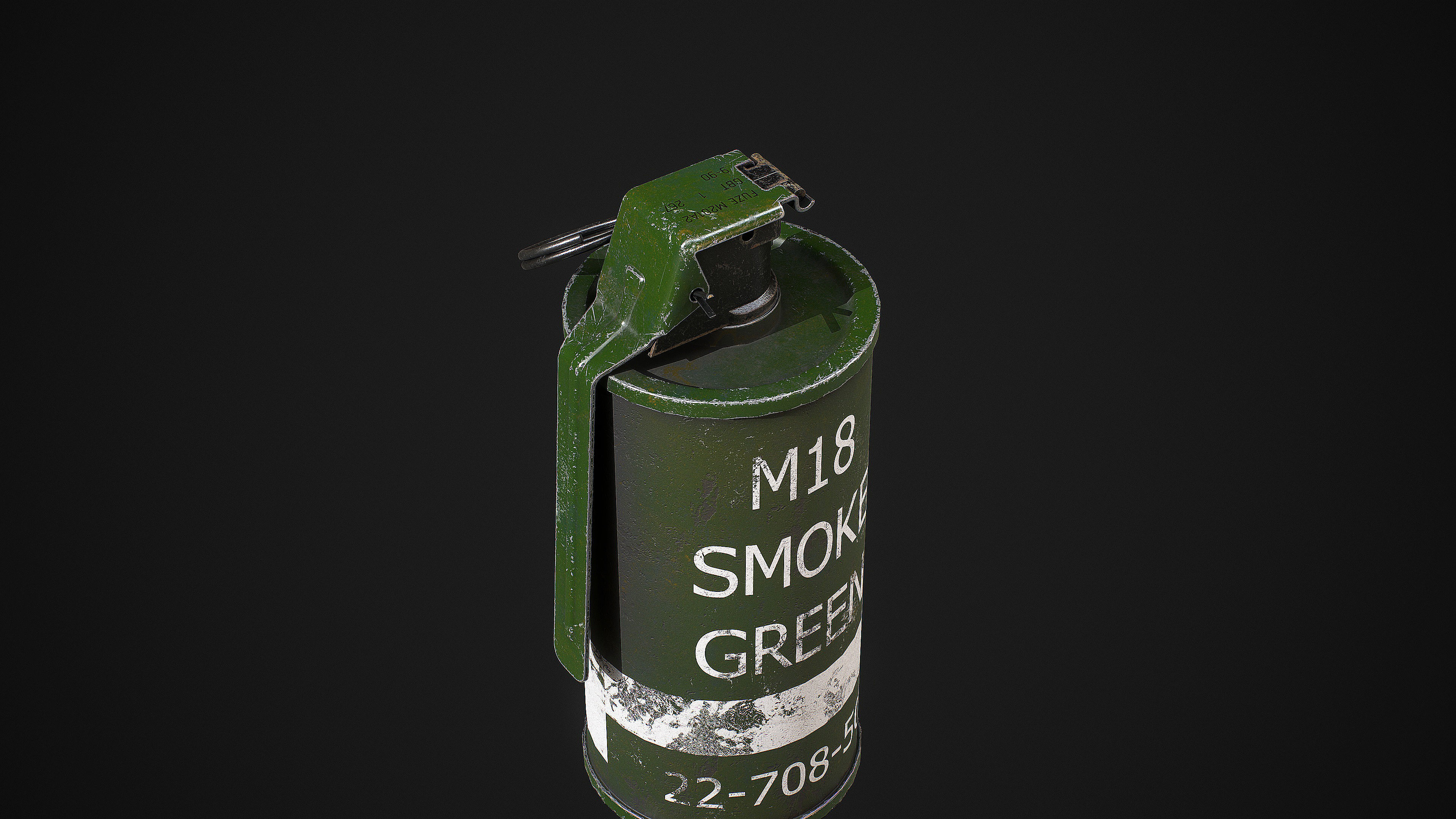 Smoke Grenade M18 Low-poly 3D model_6
