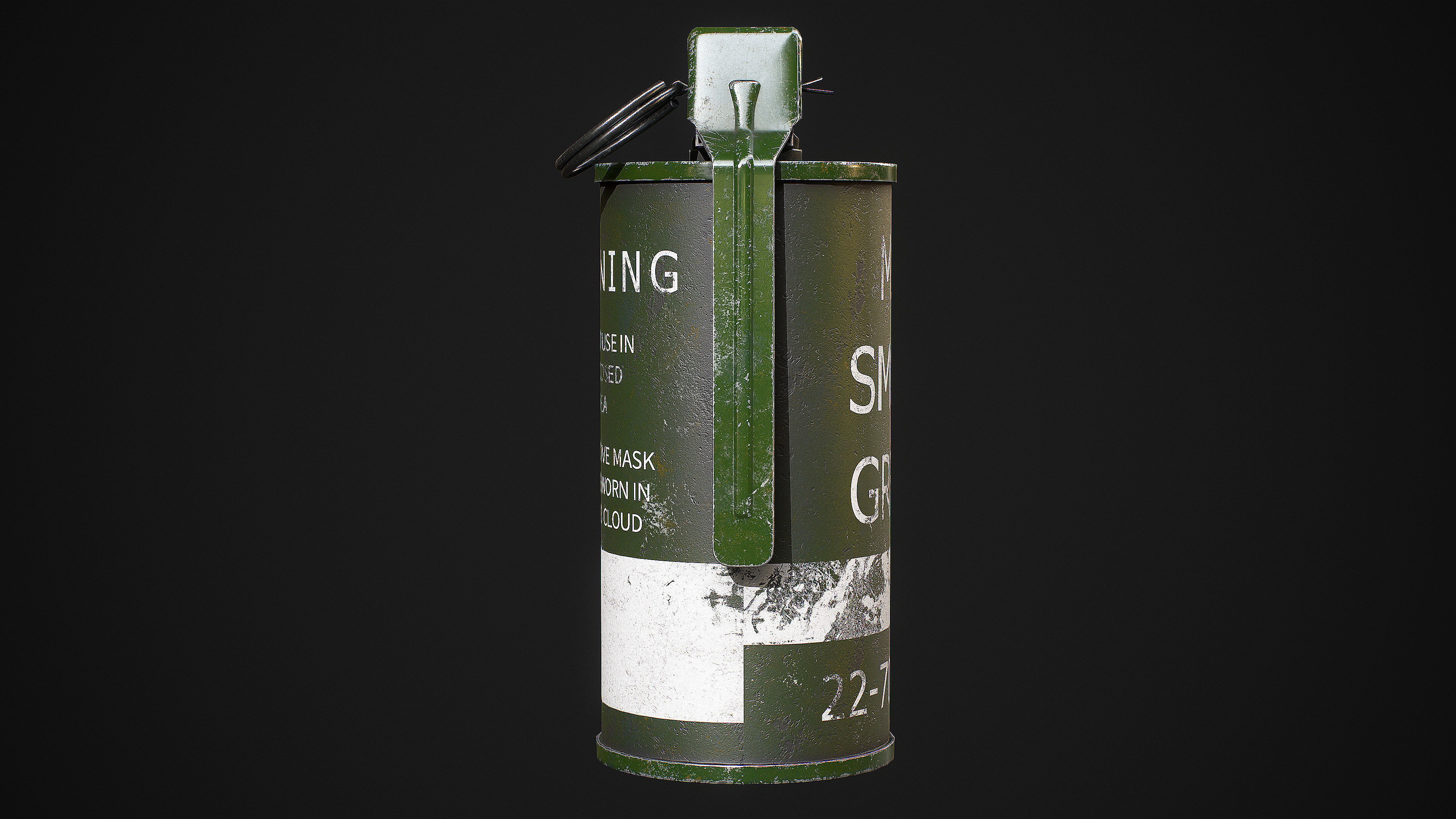 Smoke Grenade M18 Low-poly 3D model_5