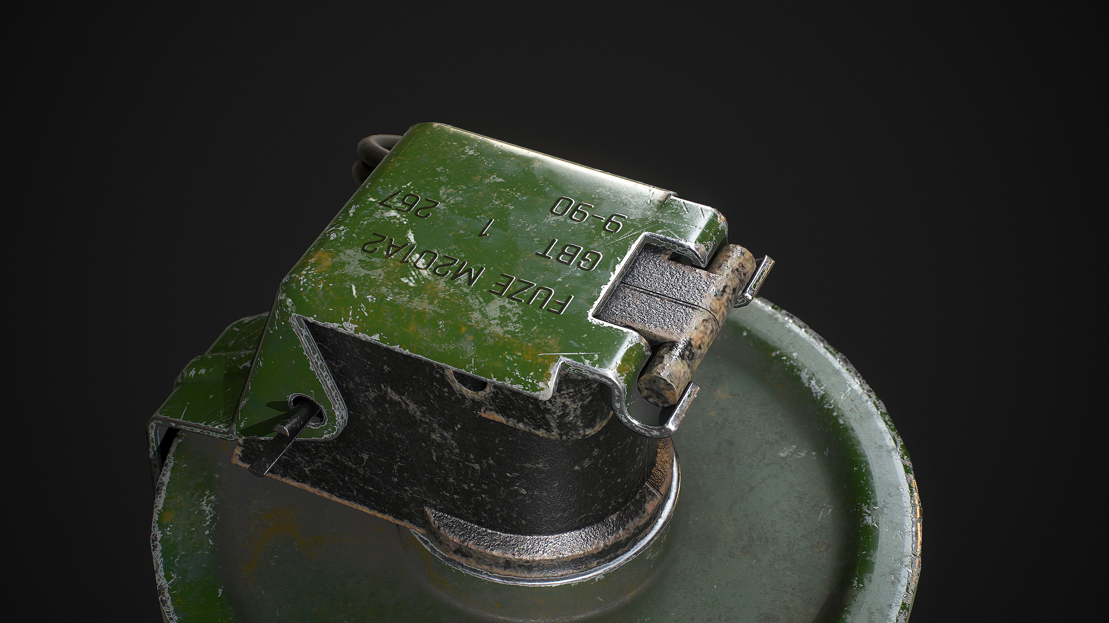 Smoke Grenade M18 Low-poly 3D model_9