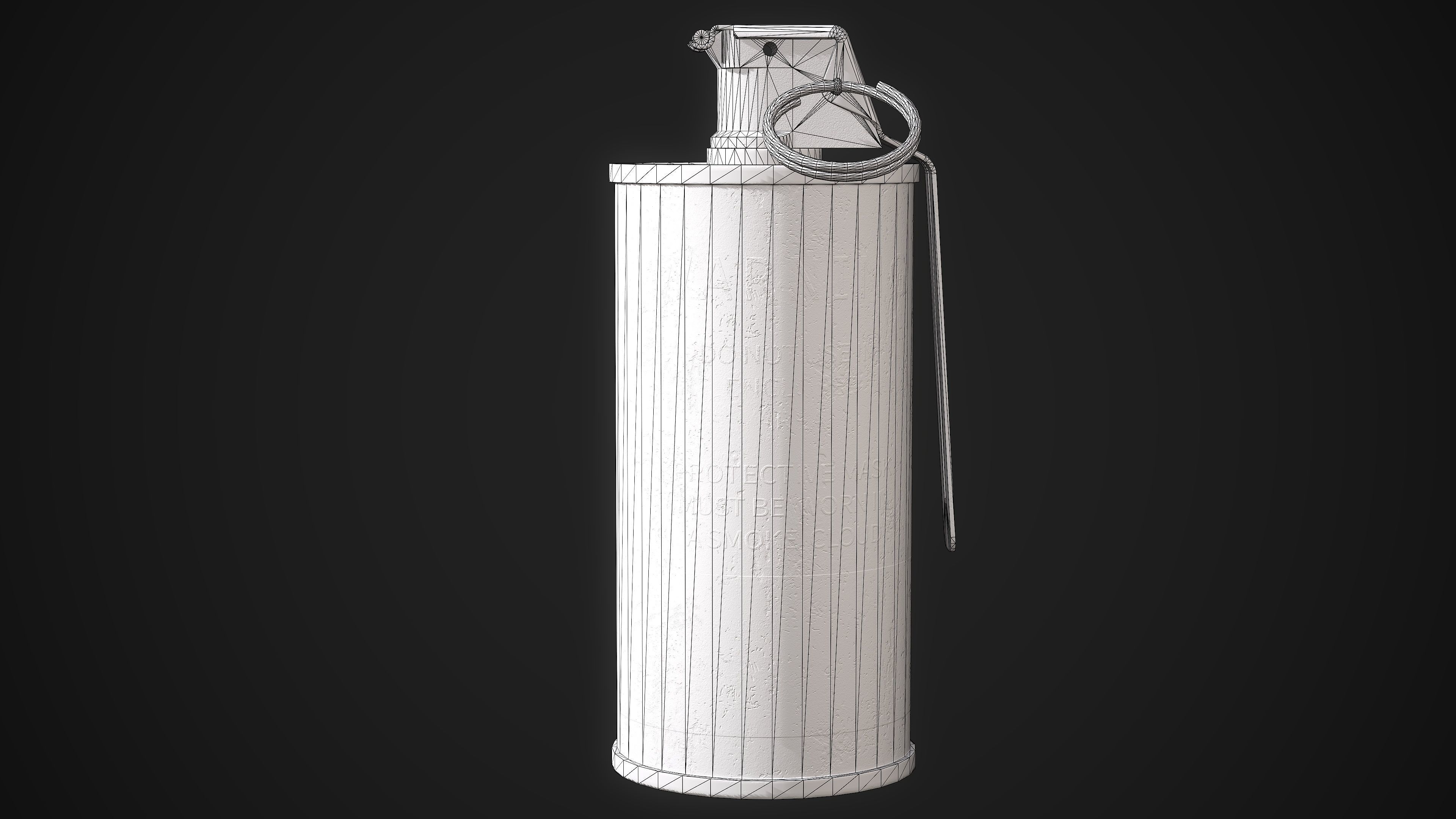 Smoke Grenade M18 Low-poly 3D model_19