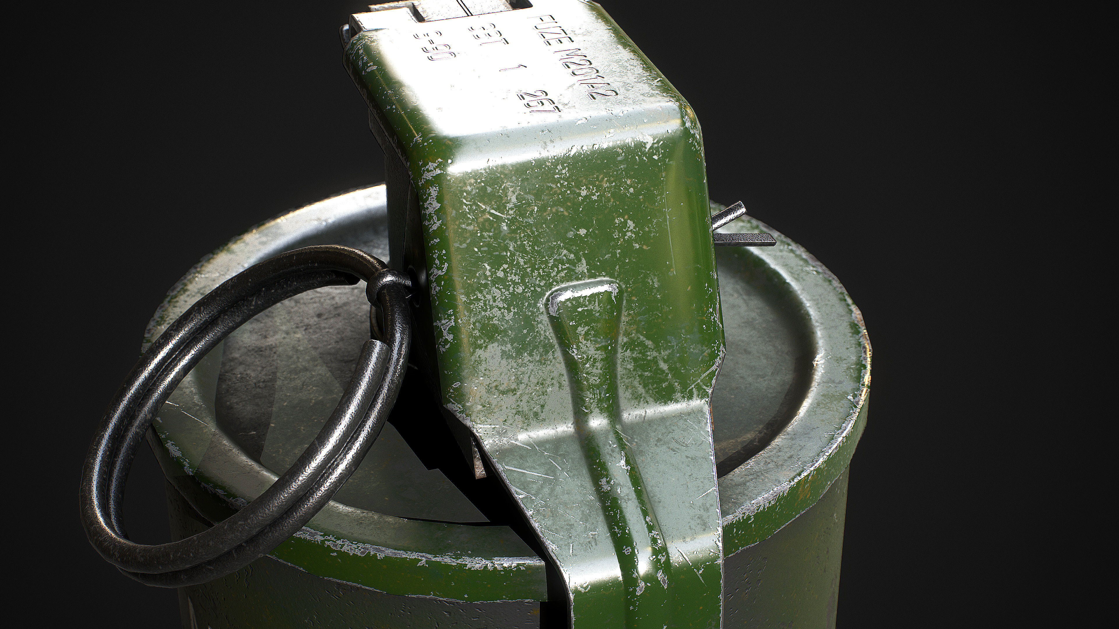 Smoke Grenade M18 Low-poly 3D model_12