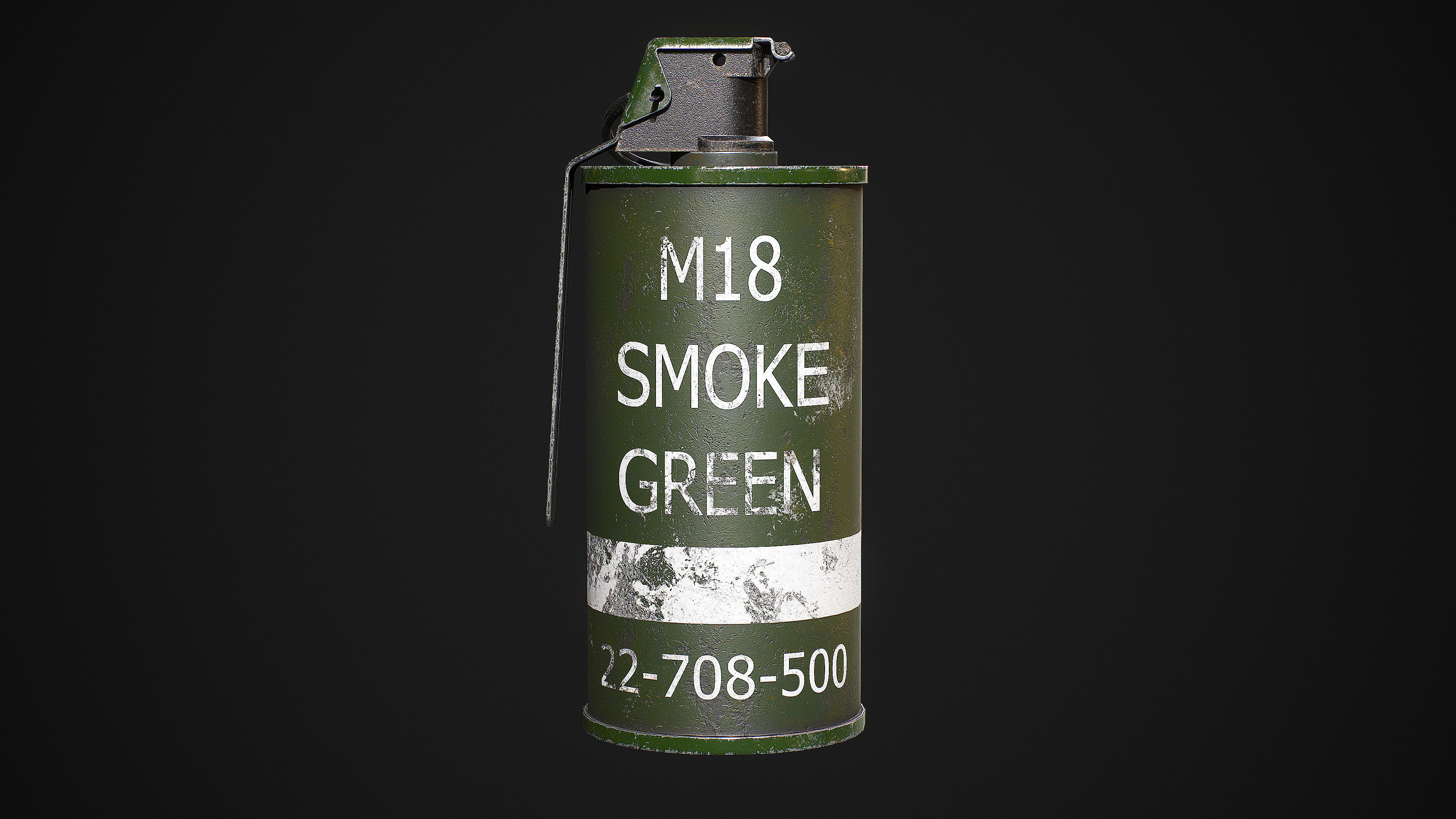 Smoke Grenade M18 Low-poly 3D model_2