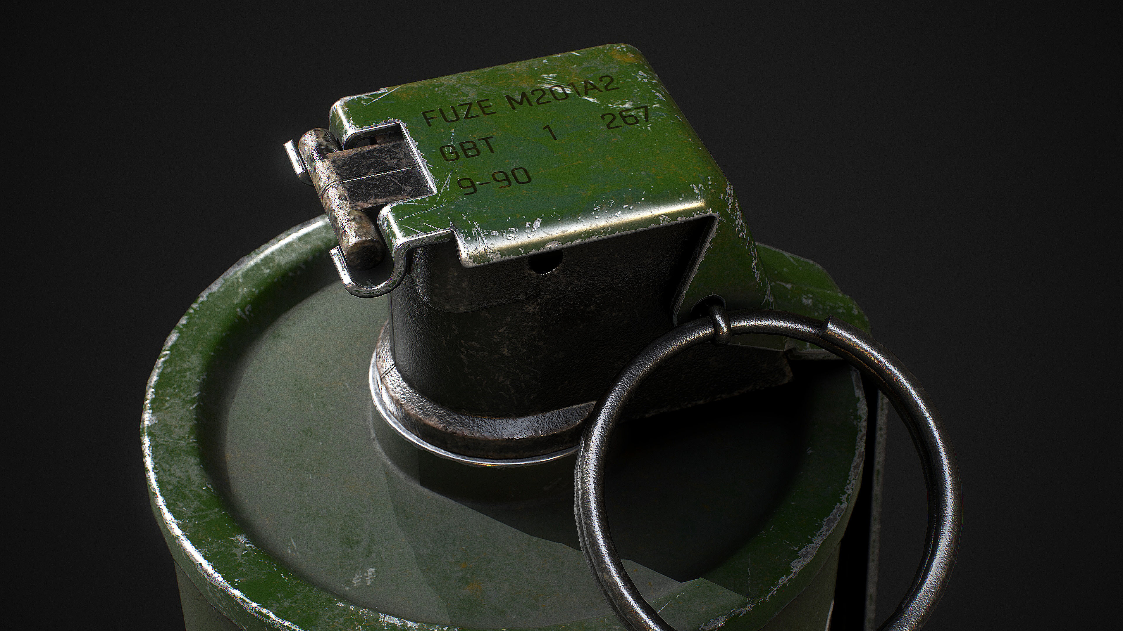 Smoke Grenade M18 Low-poly 3D model_10