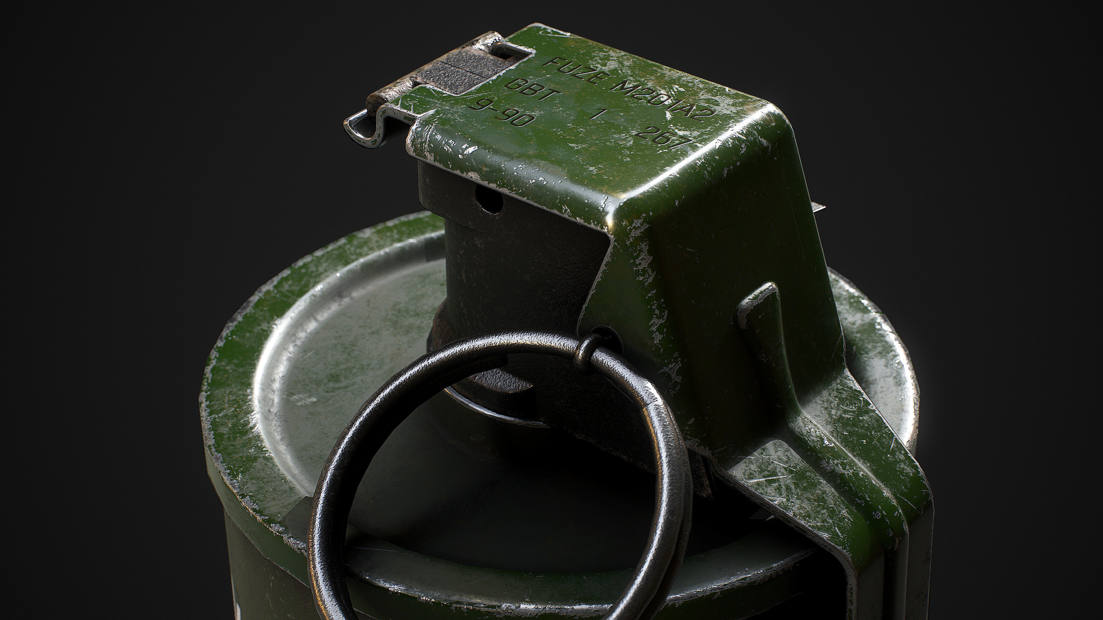 Smoke Grenade M18 Low-poly 3D model_11