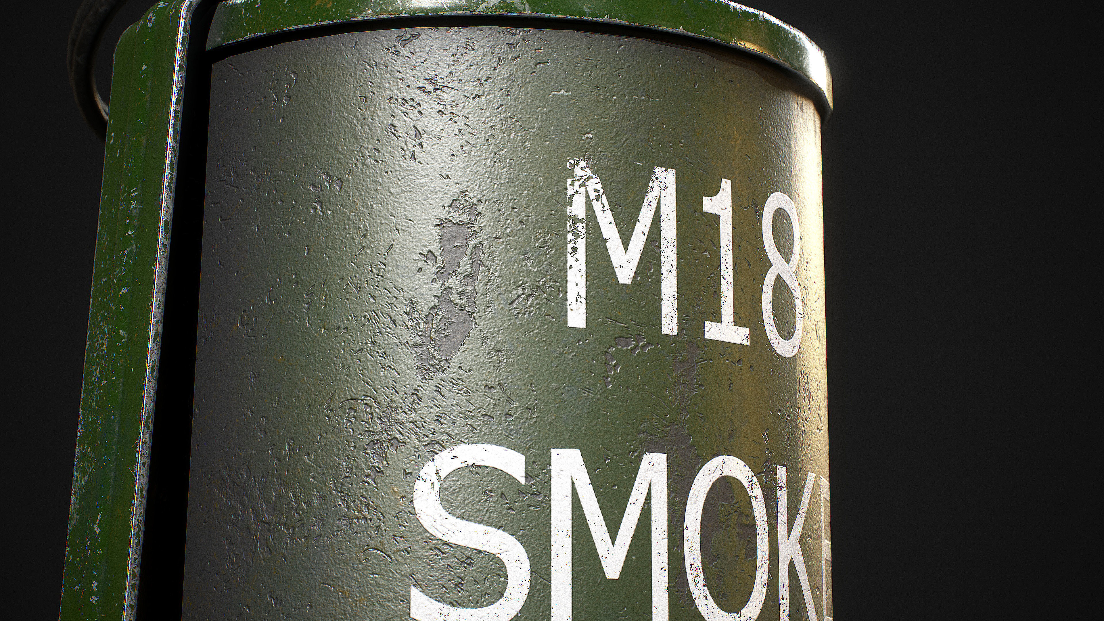 Smoke Grenade M18 Low-poly 3D model_13