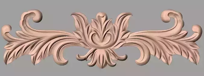 Door flower 3d relief models used for CNC router E002