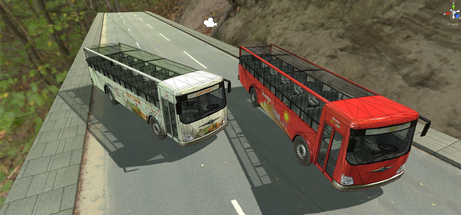 City Tour Bus Low-poly 3D model_8