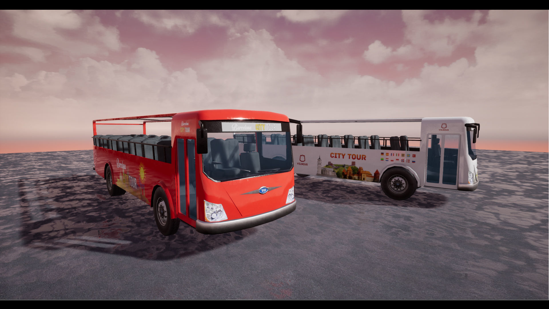 City Tour Bus Low-poly 3D model_9