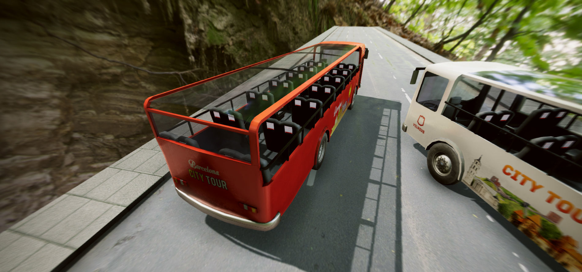 City Tour Bus Low-poly 3D model_4