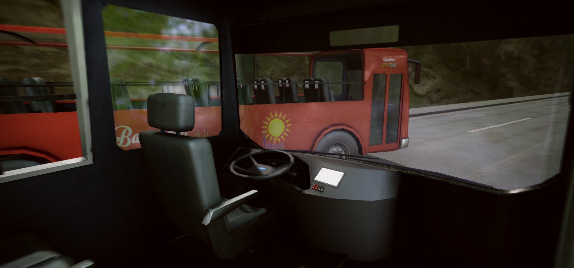 City Tour Bus Low-poly 3D model_5