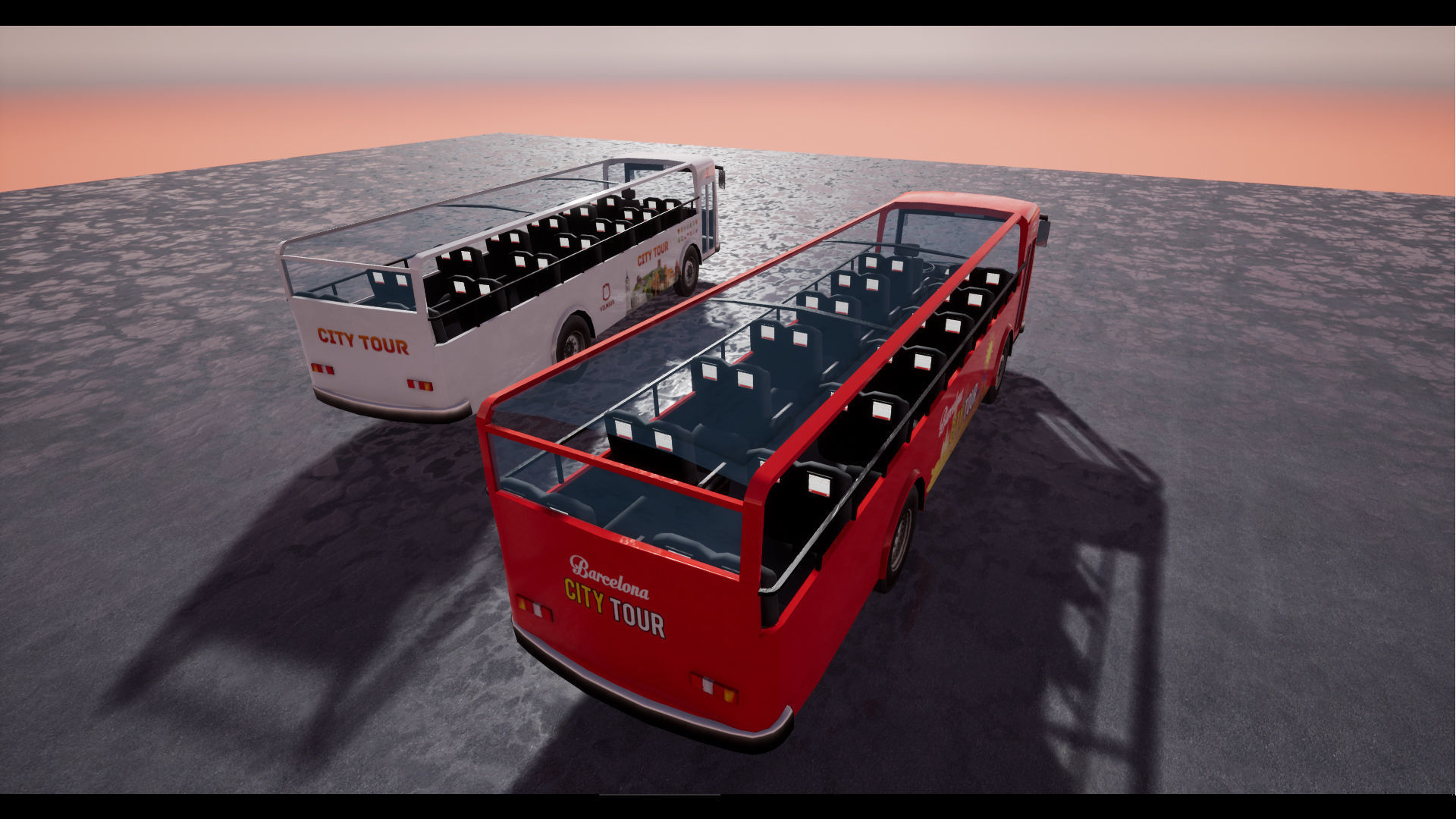 City Tour Bus Low-poly 3D model_10