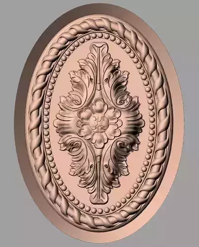 Door decorative flower 3D STL model used for CNC router E005