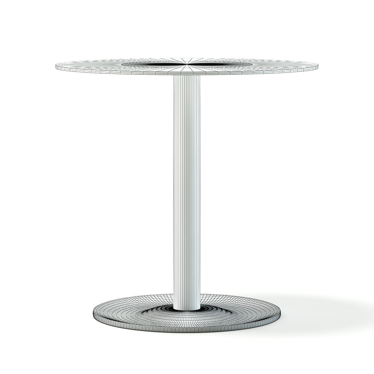 Round Metal Table 3D model_8