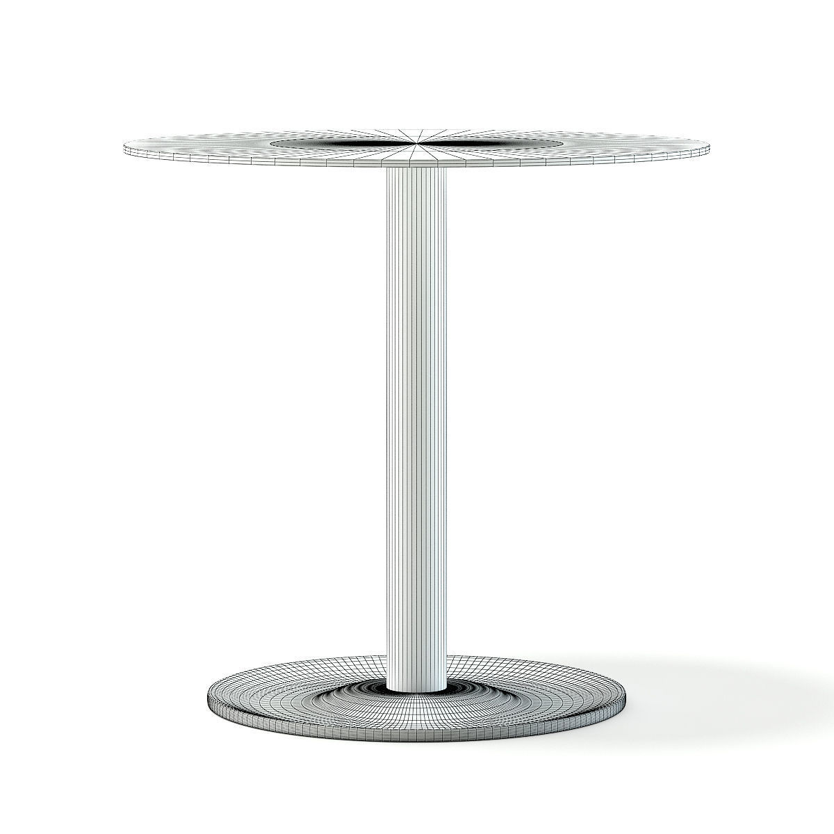 Round Metal Table 3D model_9