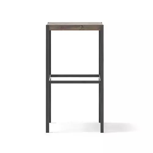Tall Wood and Metal Stool