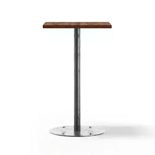 Square Wood and Metal Table