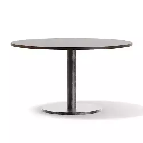 Round Wood and Metal Table
