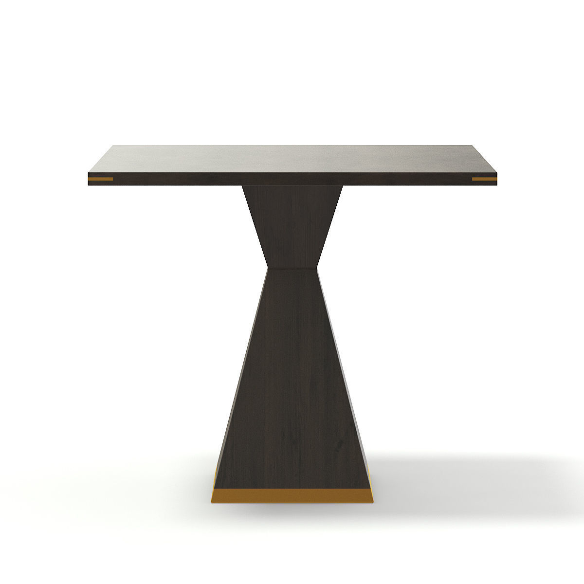 Square Wooden Table 3D model_6