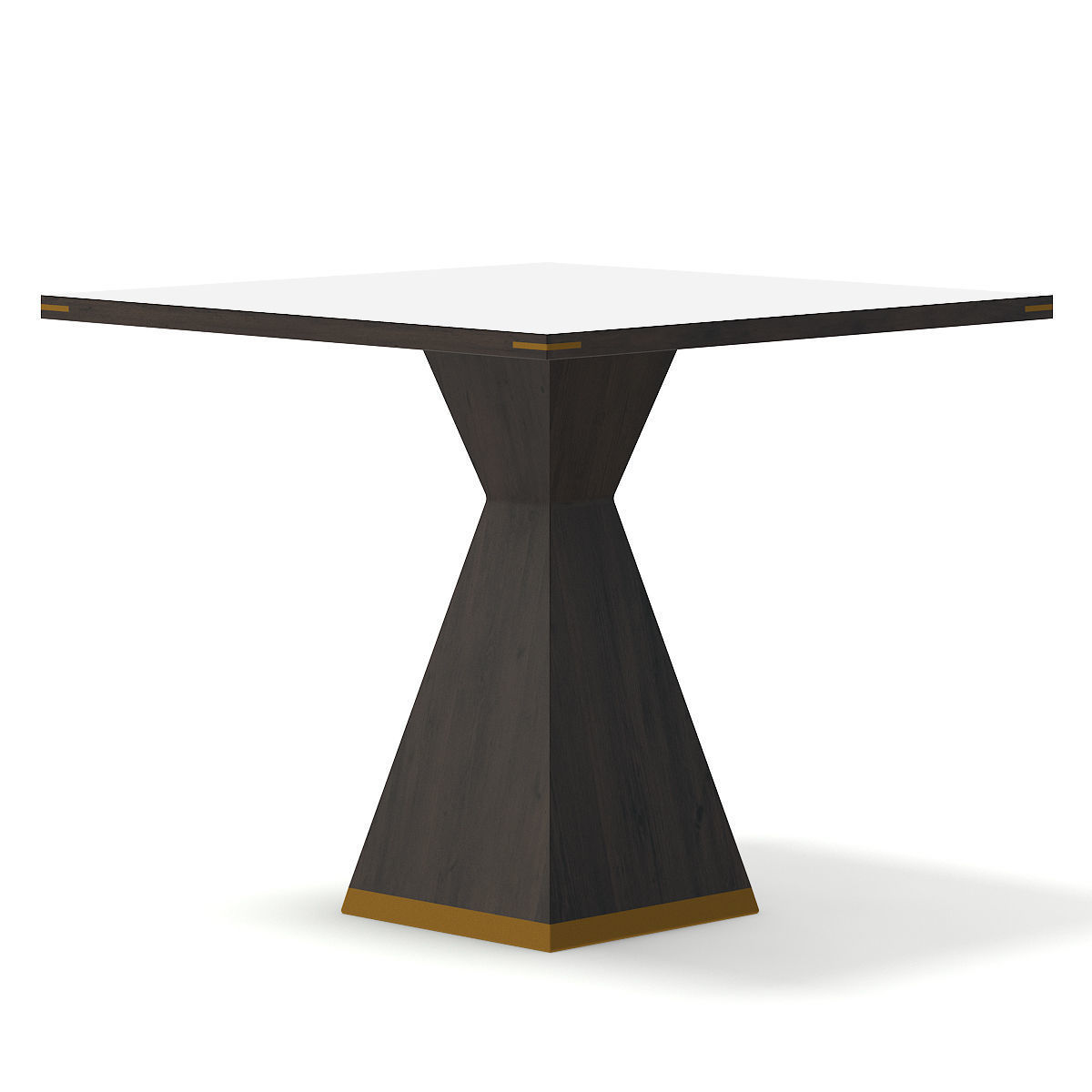 Square Wooden Table 3D model_5
