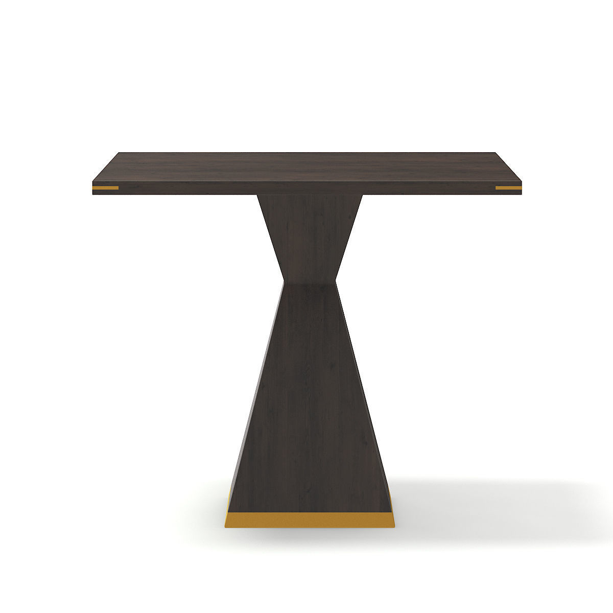 Square Wooden Table 3D model_4