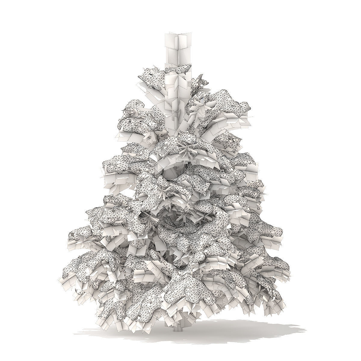 Pine Tree with Snow 1point4m 3D model_6