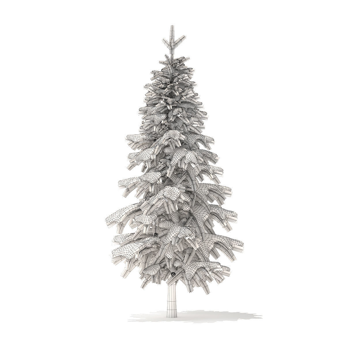 Fir Tree with Snow 2point6m 3D model_6