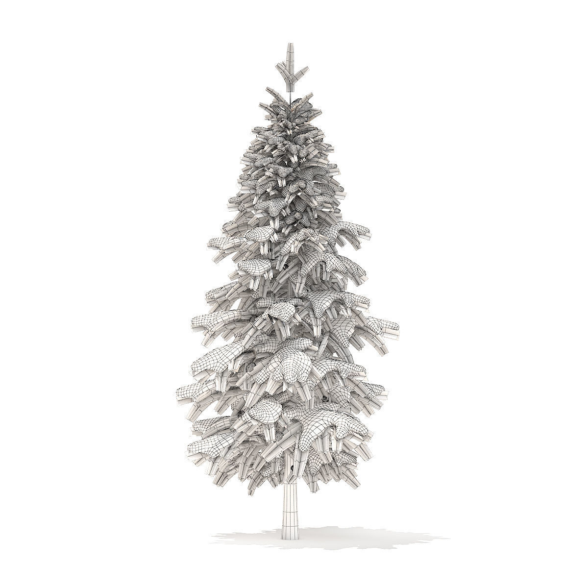 Fir Tree with Snow 2point6m 3D model_5