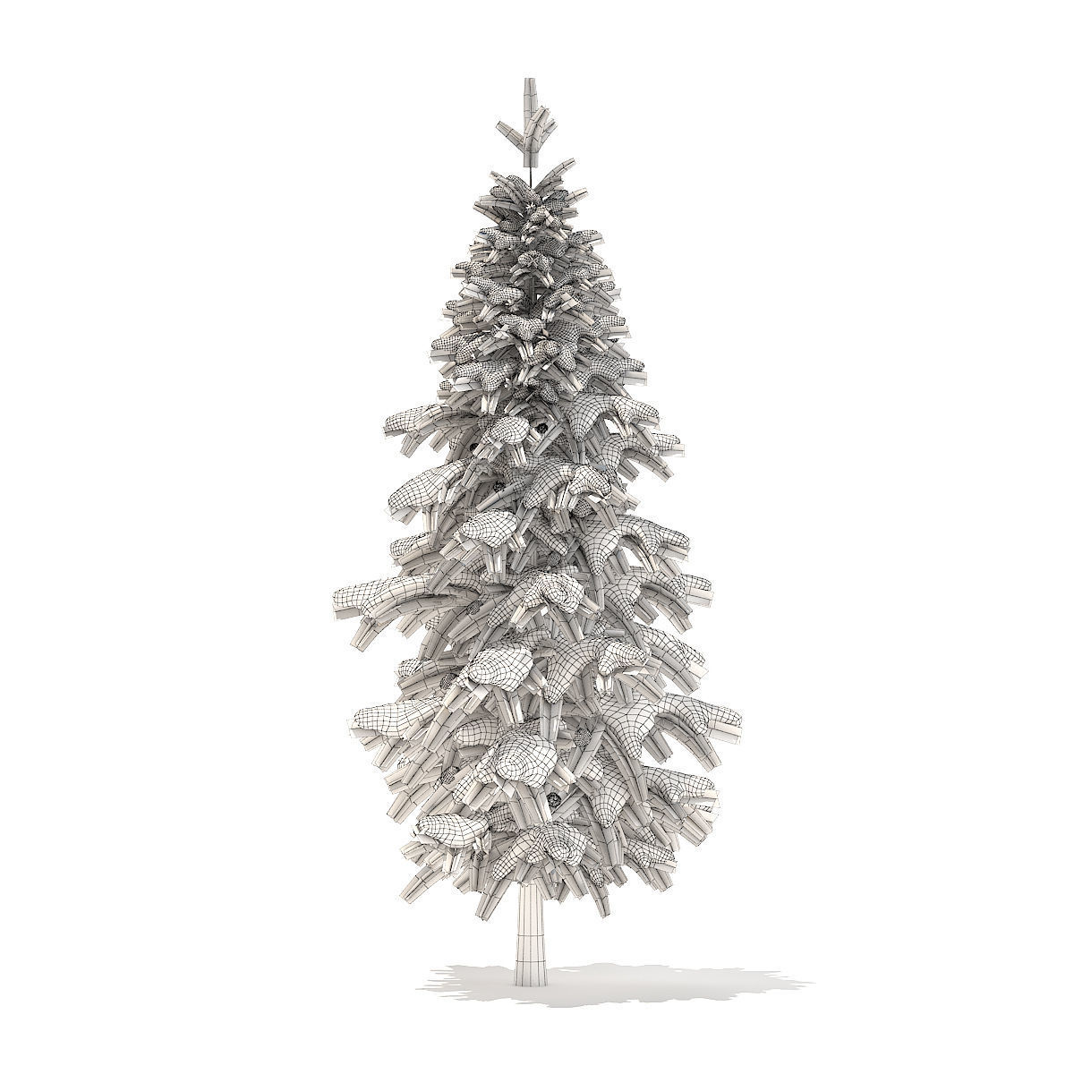 Fir Tree with Snow 2point6m 3D model_7