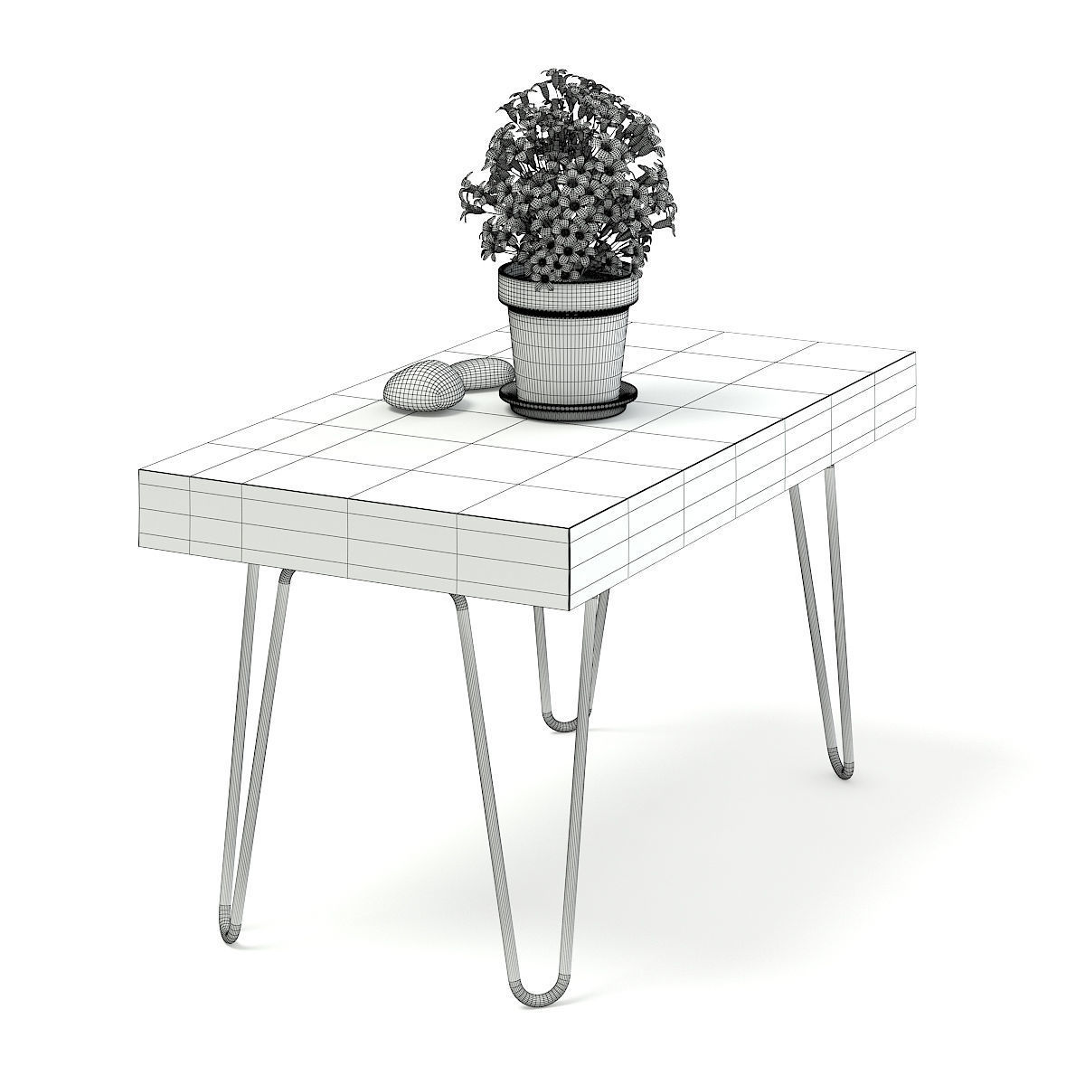 Worn Wood Coffee Table 3D model_4