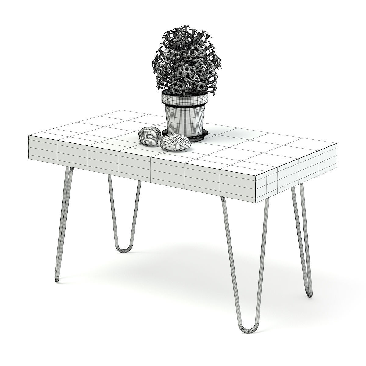 Worn Wood Coffee Table 3D model_3