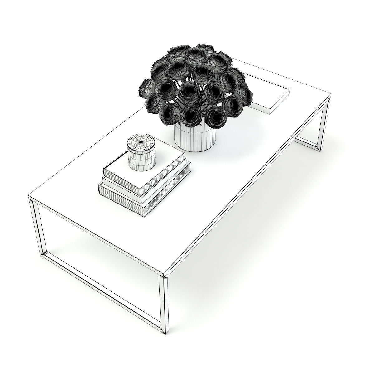 Black Coffee Table 3D model_5