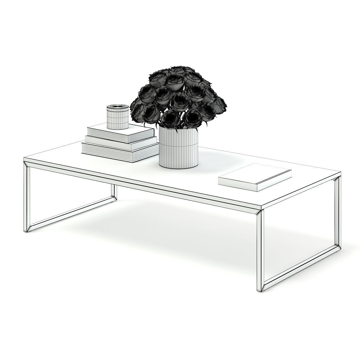 Black Coffee Table 3D model_4