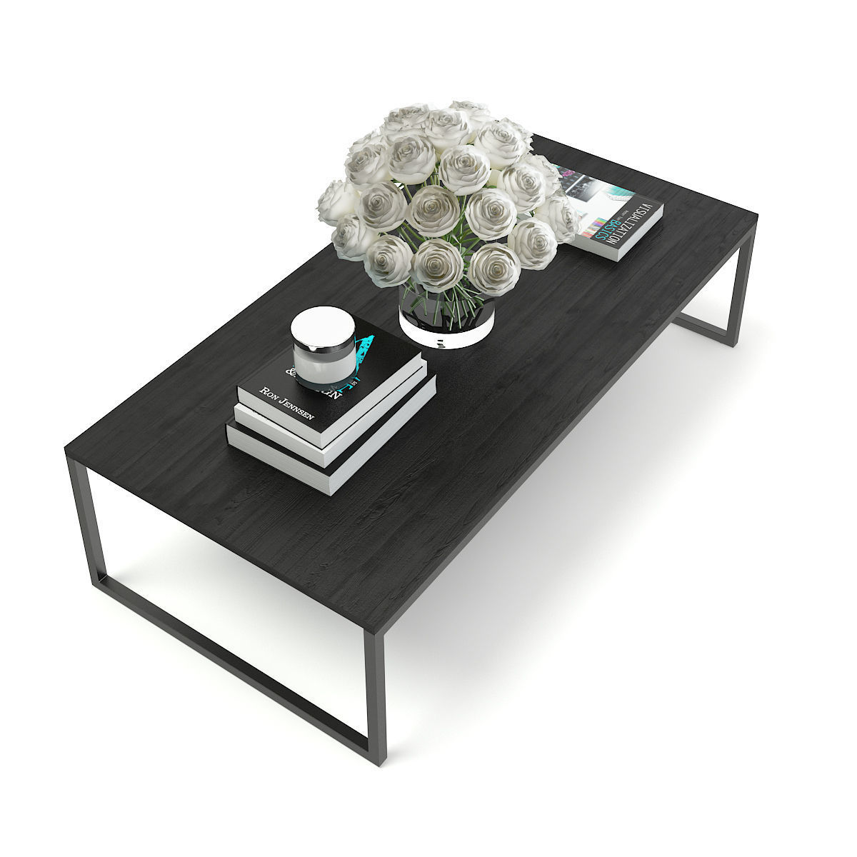 Black Coffee Table 3D model_2