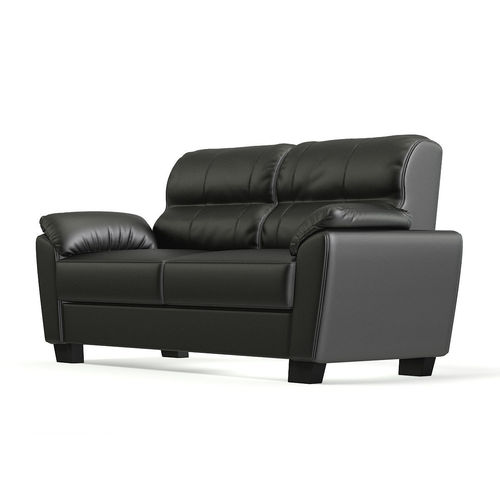 Black Leather Classic Sofa 3D model