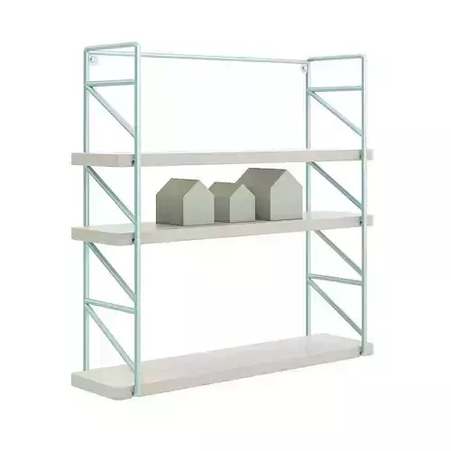 Wall Shelf with House Shape Blocks