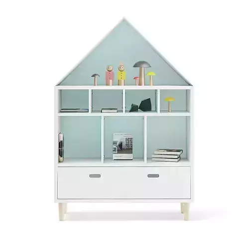 House Shape Shelf with Decorations