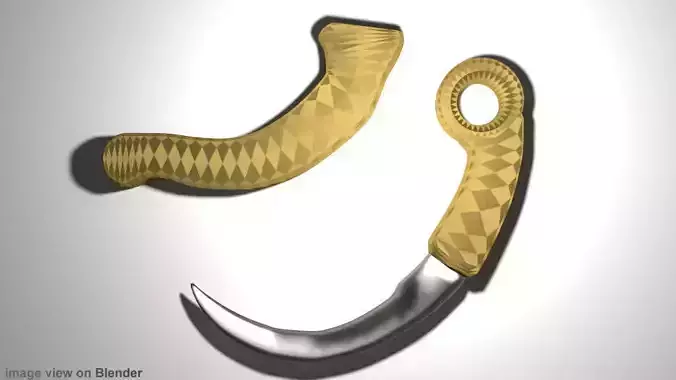 Karambit - tradisional curve blade 3D model
