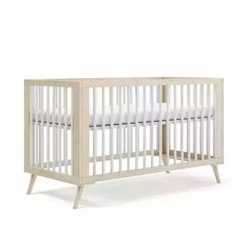 Wooden Baby Bed 3D model