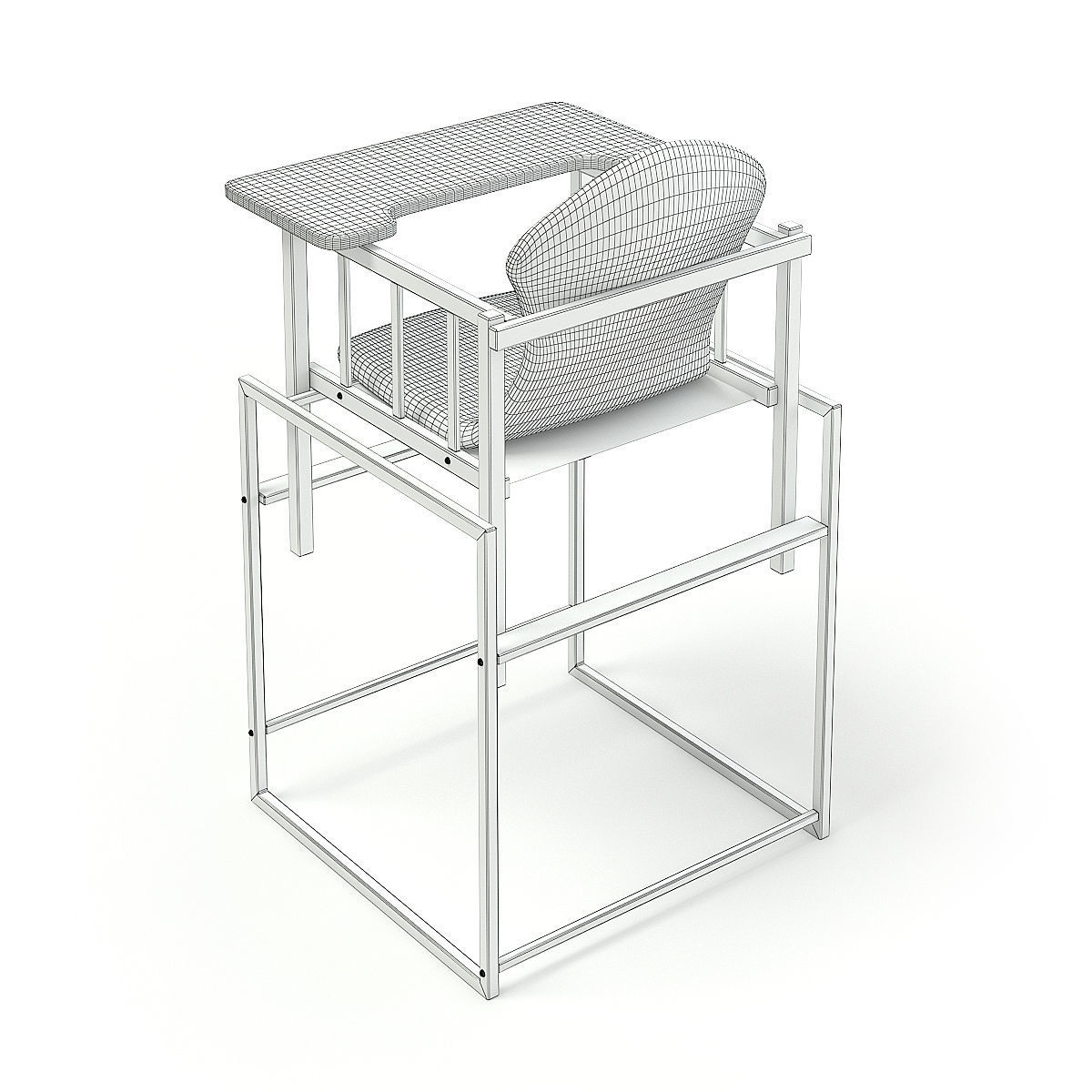 Feeding Chair 3D model_5