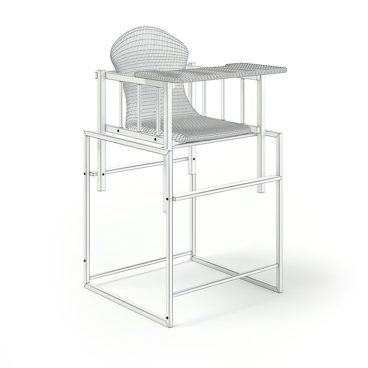 Feeding Chair 3D model_3