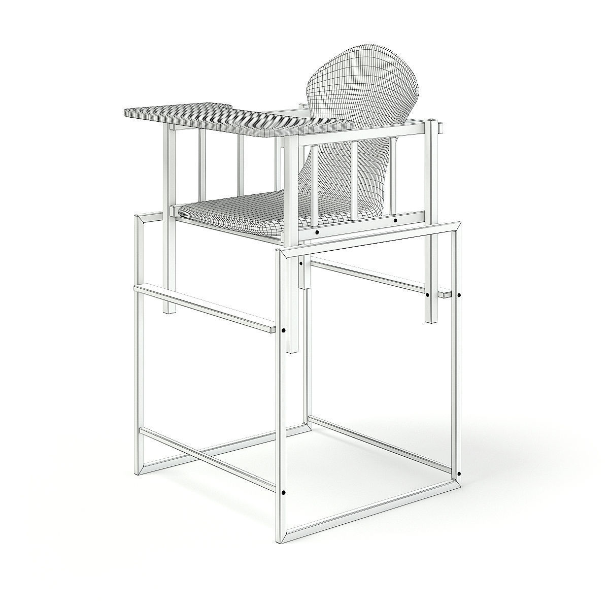 Feeding Chair 3D model_4