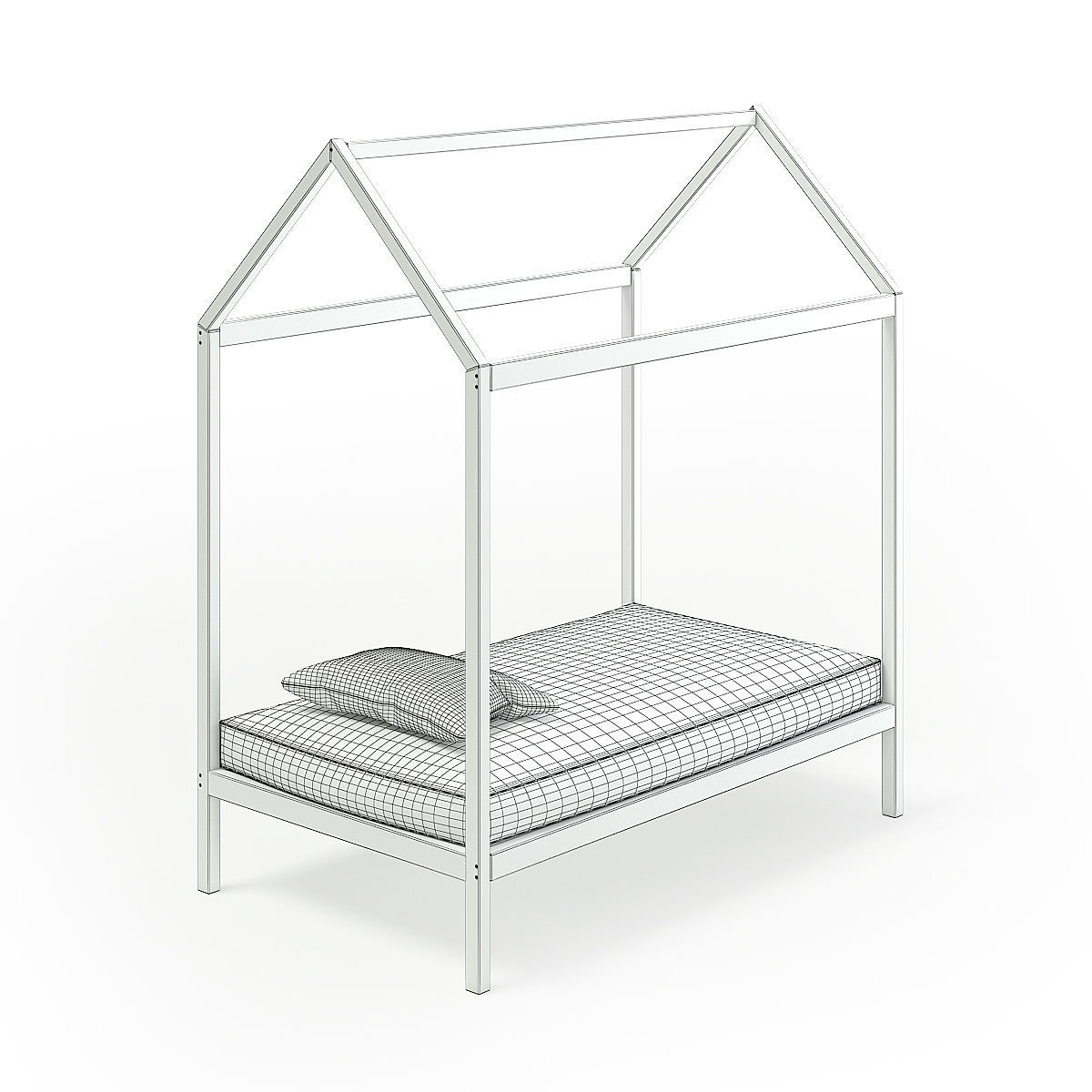 House Shape Bed 3D model_3