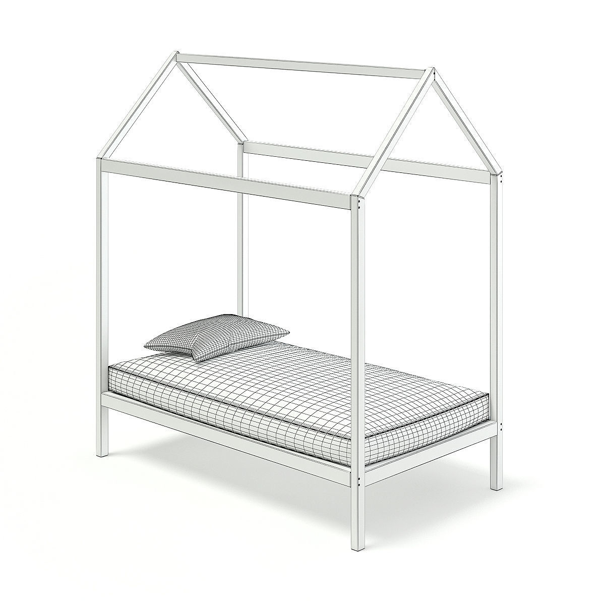 House Shape Bed 3D model_4