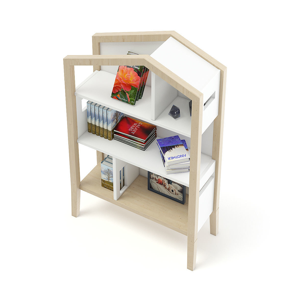 House Shape Shelf 3D model_2